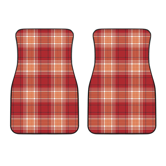 Western Tartan Pattern Print Front Car Floor Mats