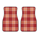 Western Tartan Pattern Print Front Car Floor Mats