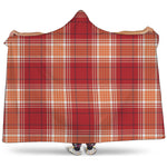 Western Tartan Pattern Print Hooded Blanket