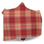 Western Tartan Pattern Print Hooded Blanket