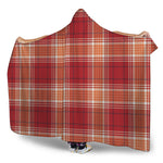 Western Tartan Pattern Print Hooded Blanket