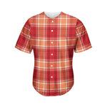 Western Tartan Pattern Print Men's Baseball Jersey