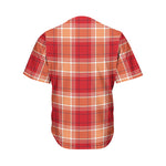 Western Tartan Pattern Print Men's Baseball Jersey