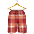 Western Tartan Pattern Print Men's Shorts