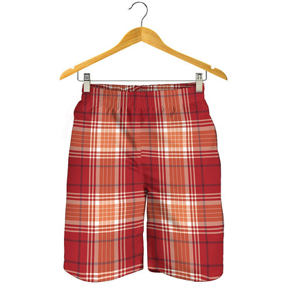 Western Tartan Pattern Print Men's Shorts
