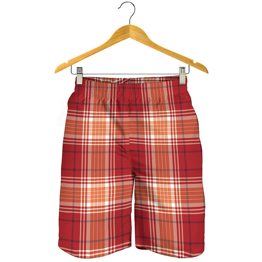 Western Tartan Pattern Print Men's Shorts