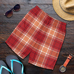 Western Tartan Pattern Print Men's Shorts