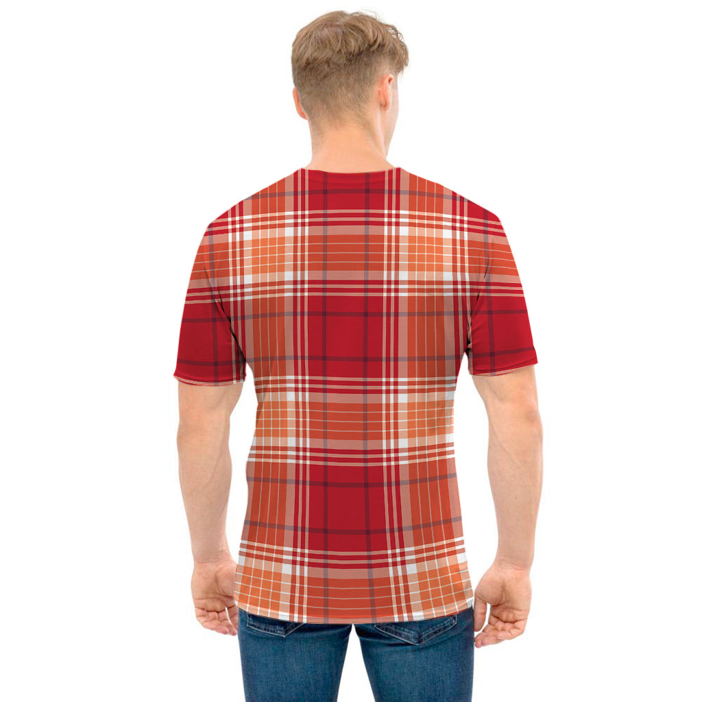 Western Tartan Pattern Print Men's T-Shirt