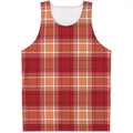 Western Tartan Pattern Print Men's Tank Top
