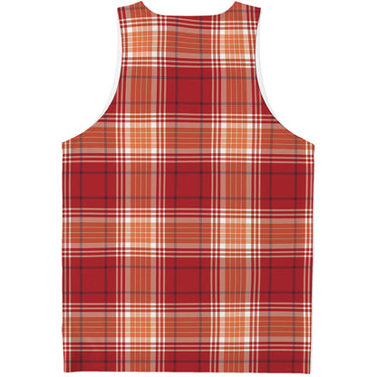 Western Tartan Pattern Print Men's Tank Top