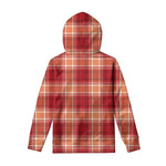Western Tartan Pattern Print Pullover Hoodie