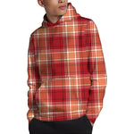 Western Tartan Pattern Print Pullover Hoodie