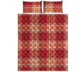 Western Tartan Pattern Print Quilt Bed Set