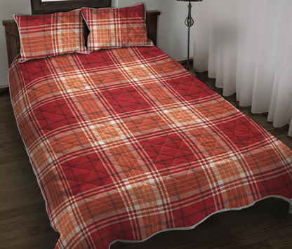 Western Tartan Pattern Print Quilt Bed Set