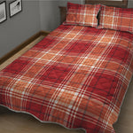 Western Tartan Pattern Print Quilt Bed Set