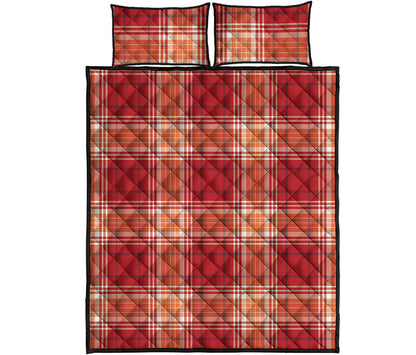 Western Tartan Pattern Print Quilt Bed Set