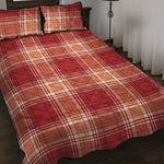 Western Tartan Pattern Print Quilt Bed Set
