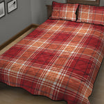 Western Tartan Pattern Print Quilt Bed Set