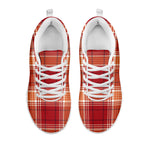 Western Tartan Pattern Print White Sneakers