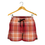 Western Tartan Pattern Print Women's Shorts