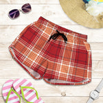 Western Tartan Pattern Print Women's Shorts
