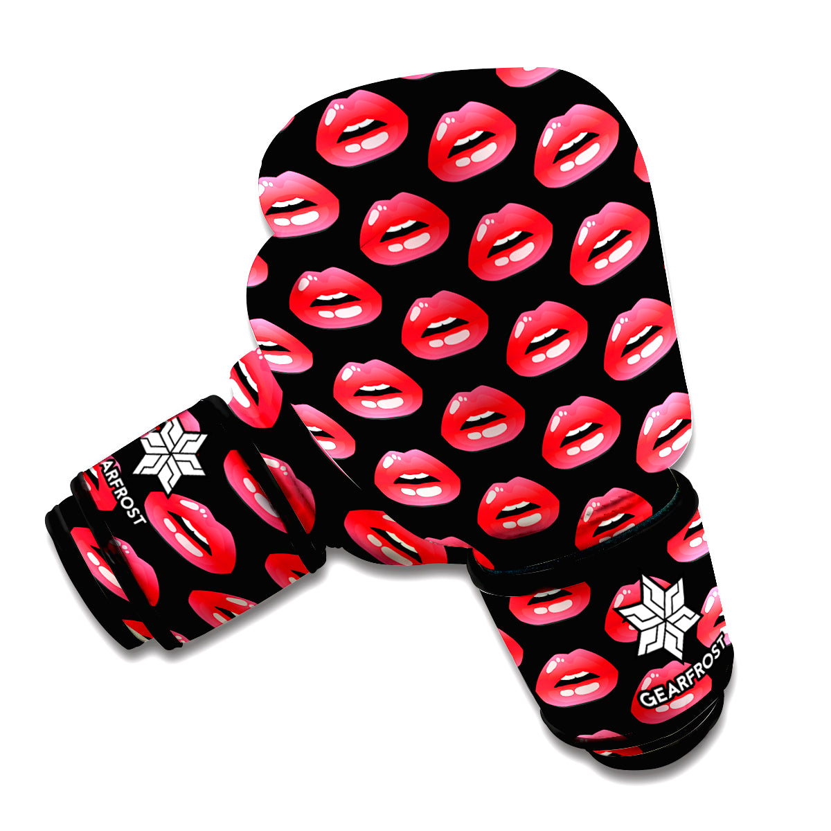 Wet Lips Pattern Print Boxing Gloves