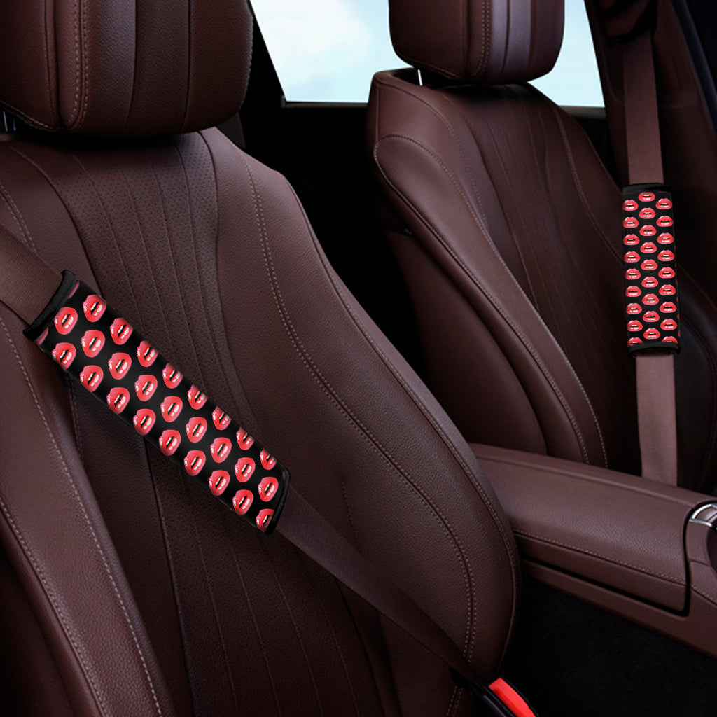 Wet Lips Pattern Print Car Seat Belt Covers