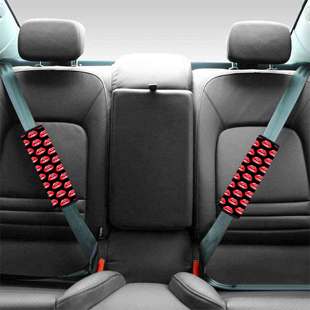 Wet Lips Pattern Print Car Seat Belt Covers