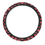 Wet Lips Pattern Print Car Steering Wheel Cover