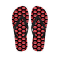 Wet Lips Pattern Print Flip Flops