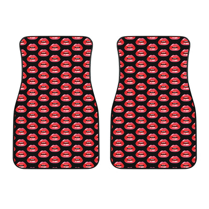 Wet Lips Pattern Print Front Car Floor Mats
