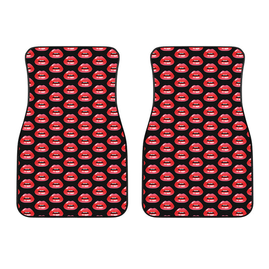 Wet Lips Pattern Print Front Car Floor Mats