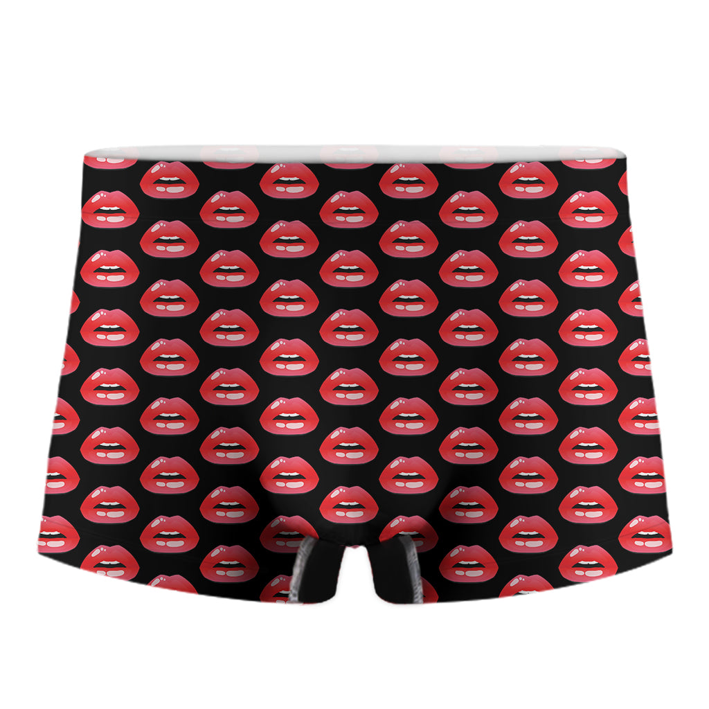 Wet Lips Pattern Print Men's Boxer Briefs