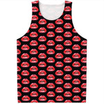 Wet Lips Pattern Print Men's Tank Top