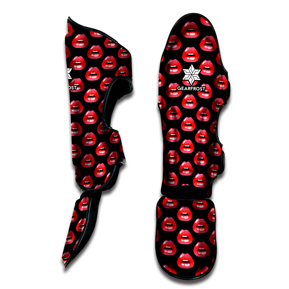 Wet Lips Pattern Print Muay Thai Shin Guard