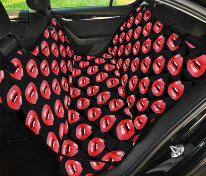 Wet Lips Pattern Print Pet Car Back Seat Cover