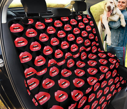 Wet Lips Pattern Print Pet Car Back Seat Cover
