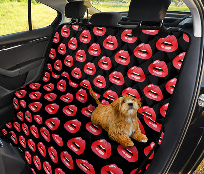 Wet Lips Pattern Print Pet Car Back Seat Cover