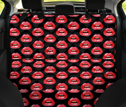 Wet Lips Pattern Print Pet Car Back Seat Cover