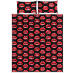 Wet Lips Pattern Print Quilt Bed Set