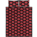 Wet Lips Pattern Print Quilt Bed Set
