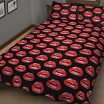 Wet Lips Pattern Print Quilt Bed Set