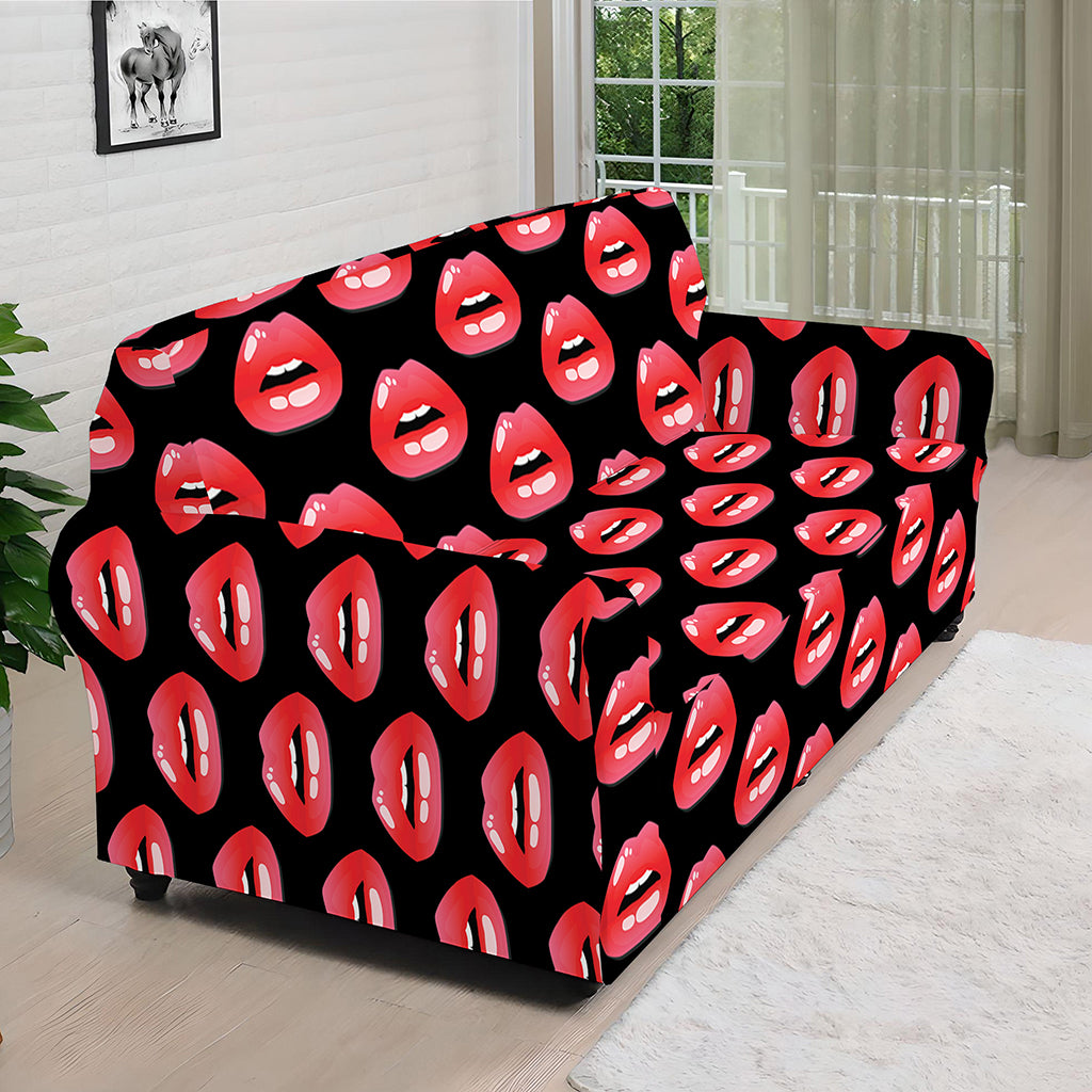 Wet Lips Pattern Print Sofa Cover