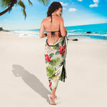 White Aloha Pineapple Pattern Print Beach Sarong Wrap