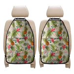 White Aloha Pineapple Pattern Print Car Seat Organizers