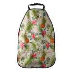 White Aloha Pineapple Pattern Print Car Seat Organizers