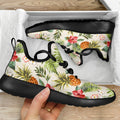 White Aloha Pineapple Pattern Print Mesh Knit Shoes