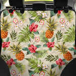White Aloha Pineapple Pattern Print Pet Car Back Seat Cover