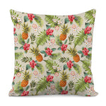 White Aloha Pineapple Pattern Print Pillow Cover