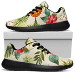 White Aloha Pineapple Pattern Print Sport Shoes GearFrost